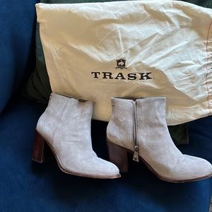 Trask Grey Suede Booties - Size 7.5